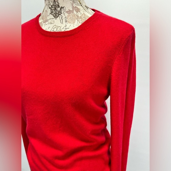 MADISON STUDIO Red 💯 Cashmere crew neck sweater size XL - Picture 3 of 12